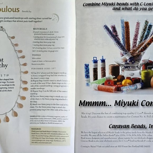 Beadwork Magazine February March 2009 Crystals Galore - Picture 4 of 12